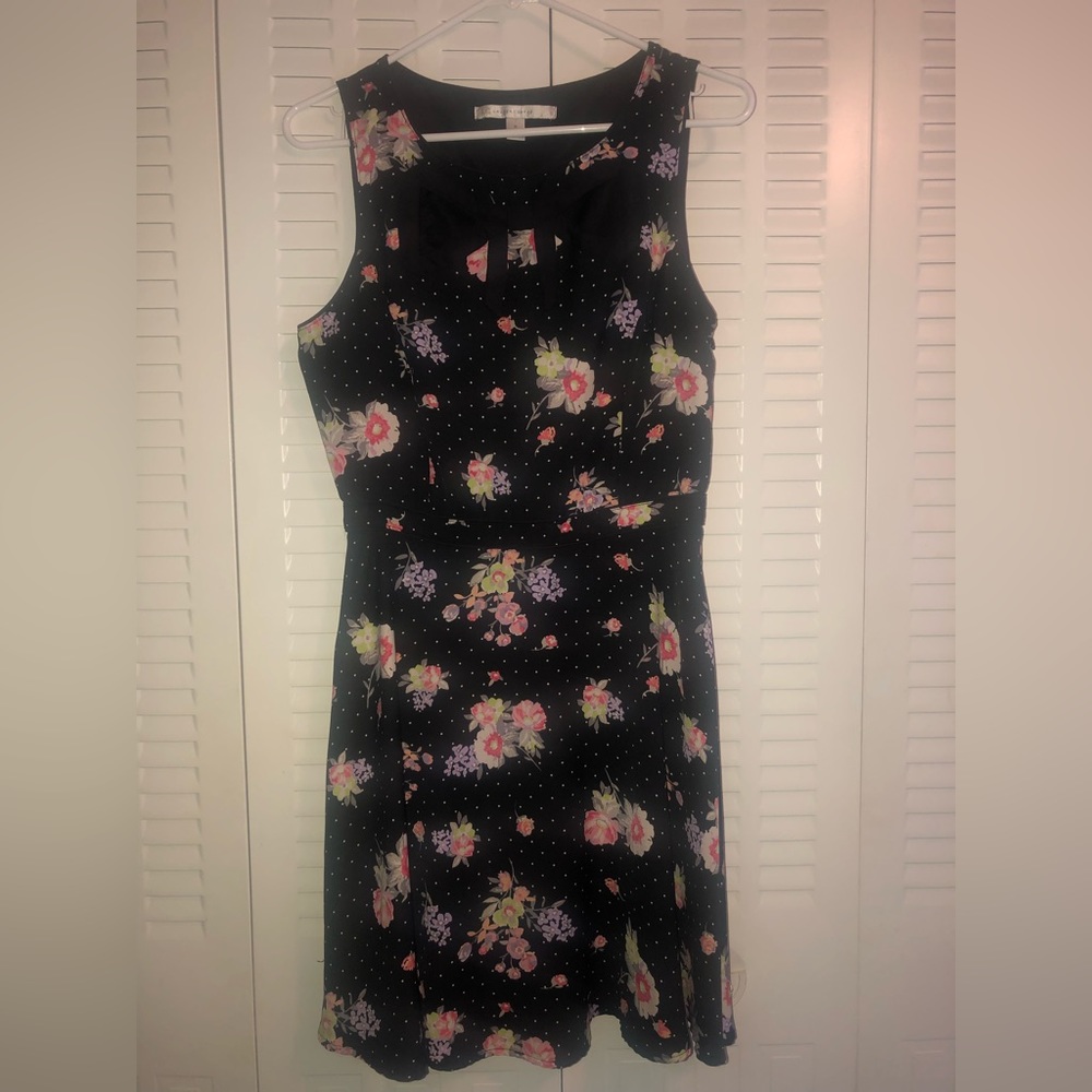 Lauren Conrad Bow Tie Floral Polka Dot Dress